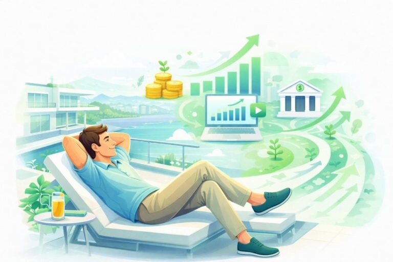 financial freedom achieved through investing and long term wealth building